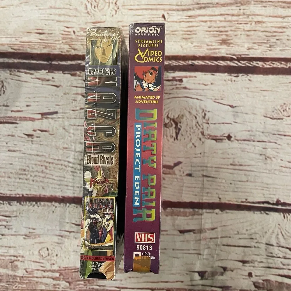 Dirty Pair Project Eden VHS Tape 1994‎ Nazca Blood Rivals Vol 2 Lot of 2